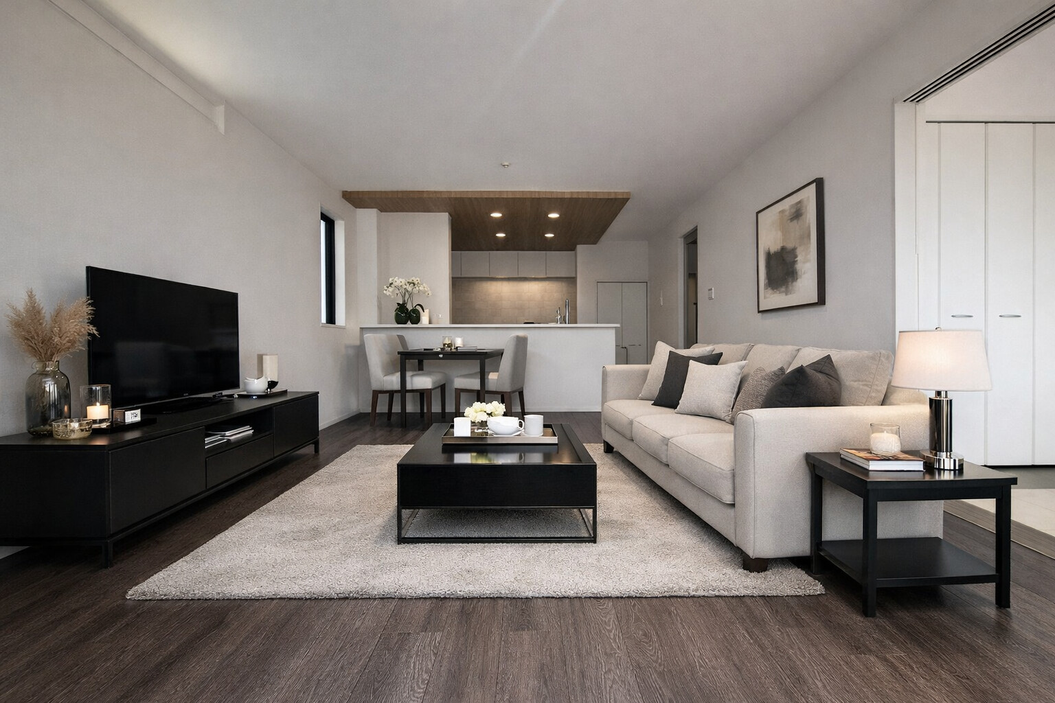 ３号棟☆大空間リビングは家族のオアシスへ☆ 毎日家族が笑顔で生活する空間であるリビング。※家具はＣＧです。